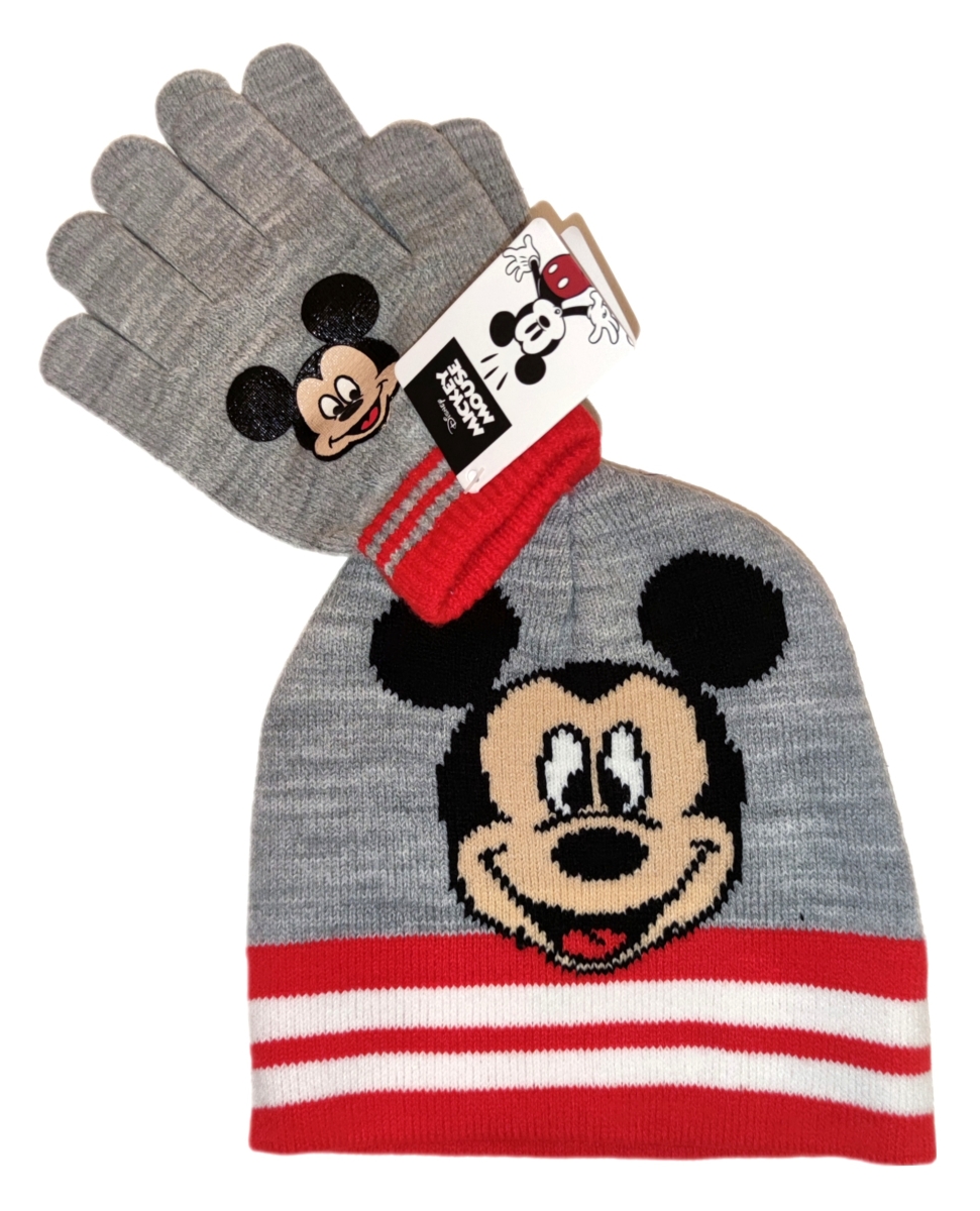 Winterset Mickey mit Handschuhe und mütze